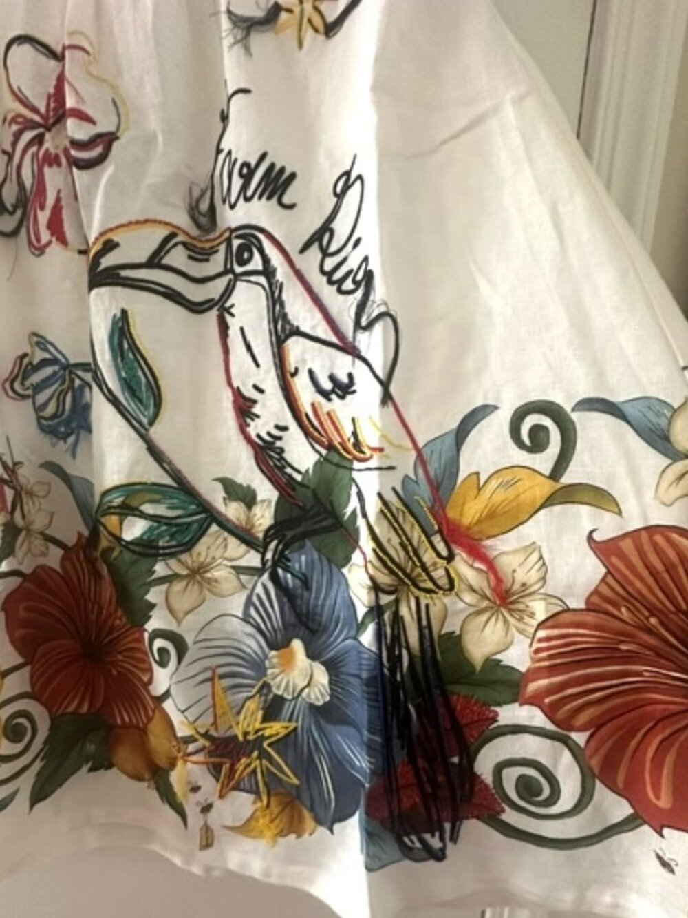 FARM Rio Off-White Tropi Embroidered Maxi Skirt - Picture 9 of 16